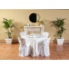 CUBRE MANTEL BLANCO DE 140 X 140