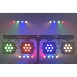 BARRA DE LUCES 4 FOCOS LED RGB