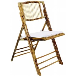 SILLA PLEGABLE DE BAMBU CON COJIN